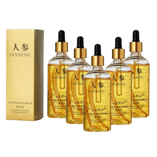 5 pièces or Ginseng visage Essence polypeptide Anti-rides foudre hydratant Niacinamide sérum pour le visage pour les soins de la peau